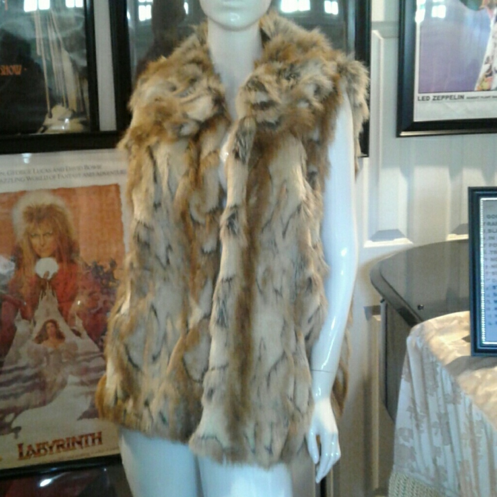 Rachel Zoe Faux Red Fox Vest